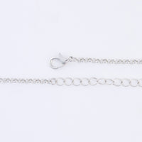 Christmas Necklace 20" Poinsettia Pendant Silver Holiday Charm