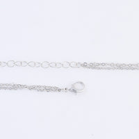 Christmas Necklace 18" Double Row Snowflake Layered Pendant