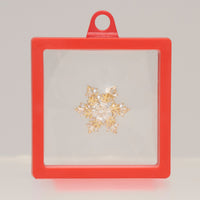 Christmas Snowflake Brooch Spinning Cubic Zirconia Pin