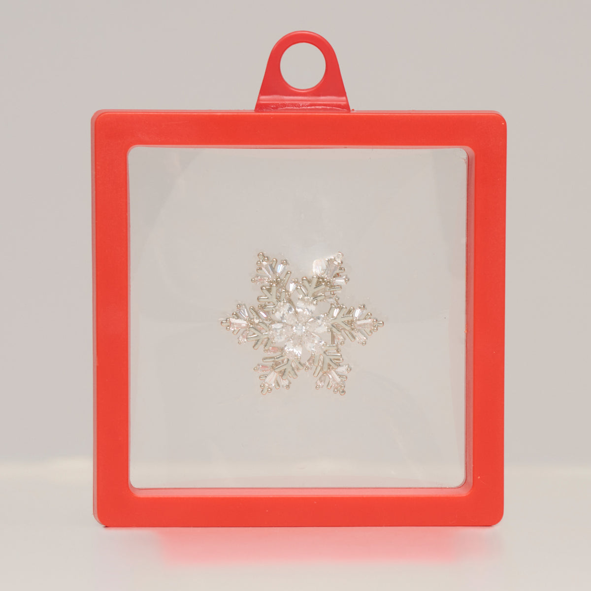 Christmas Snowflake Brooch Spinning Cubic Zirconia Pin