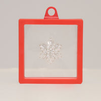 Christmas Brooch Baguette Snowflake Spinning CZ Pin