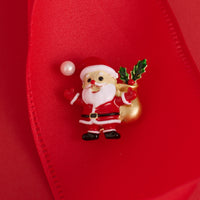 Christmas Santa Brooch Holiday Giftable Ornament Pin