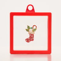 Christmas Stocking Brooch Holiday Ornament Giftable Pin