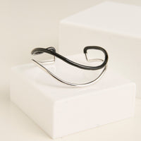 Cuff Bracelet Kaelin Two Tone Enamel Contour Design