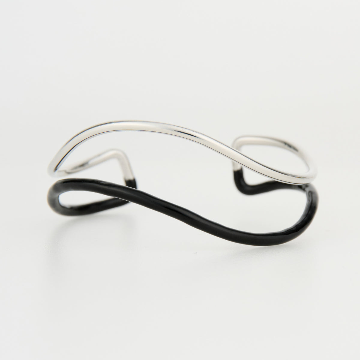 Cuff Bracelet Kaelin Two Tone Enamel Contour Design