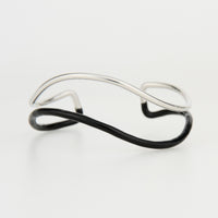 Cuff Bracelet Kaelin Two Tone Enamel Contour Design