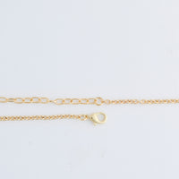 Beaded Long Necklace 38" Lucie Neutral Stone Chain