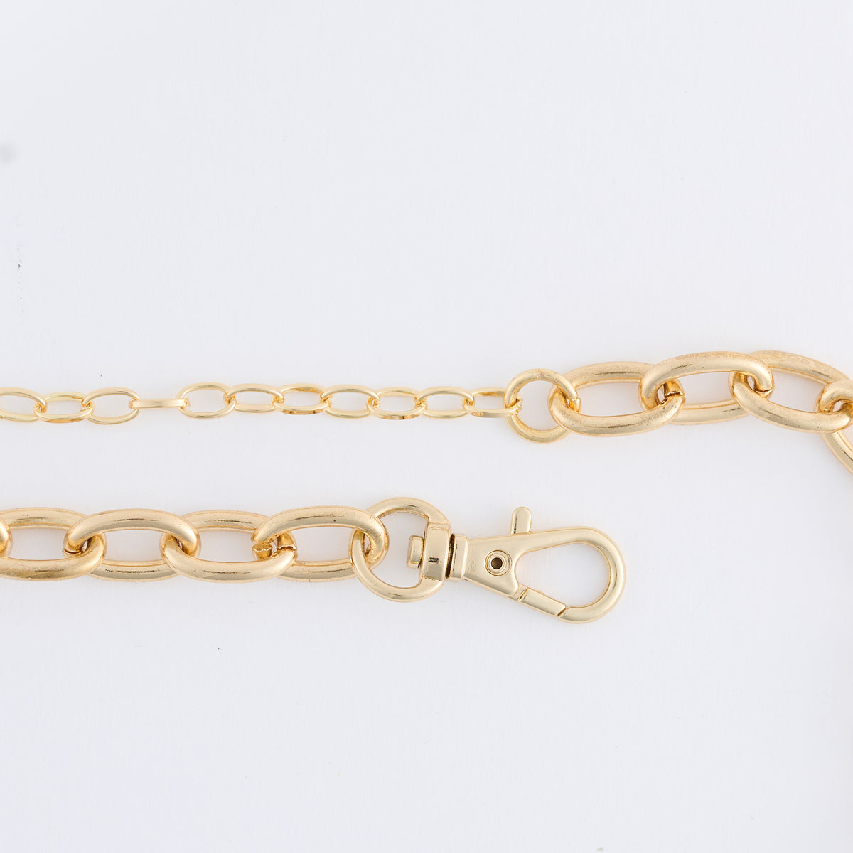 Collar Necklace 18" Two Tone Chunky Wavy Link Willa