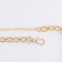 Collar Necklace 18" Two Tone Chunky Wavy Link Willa