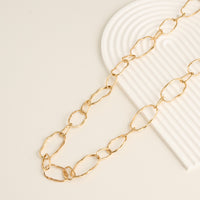 Chunky Link Necklace 40" Long Gold Elisha Necklace