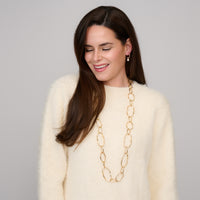 Chunky Link Necklace 40" Long Gold Elisha Necklace