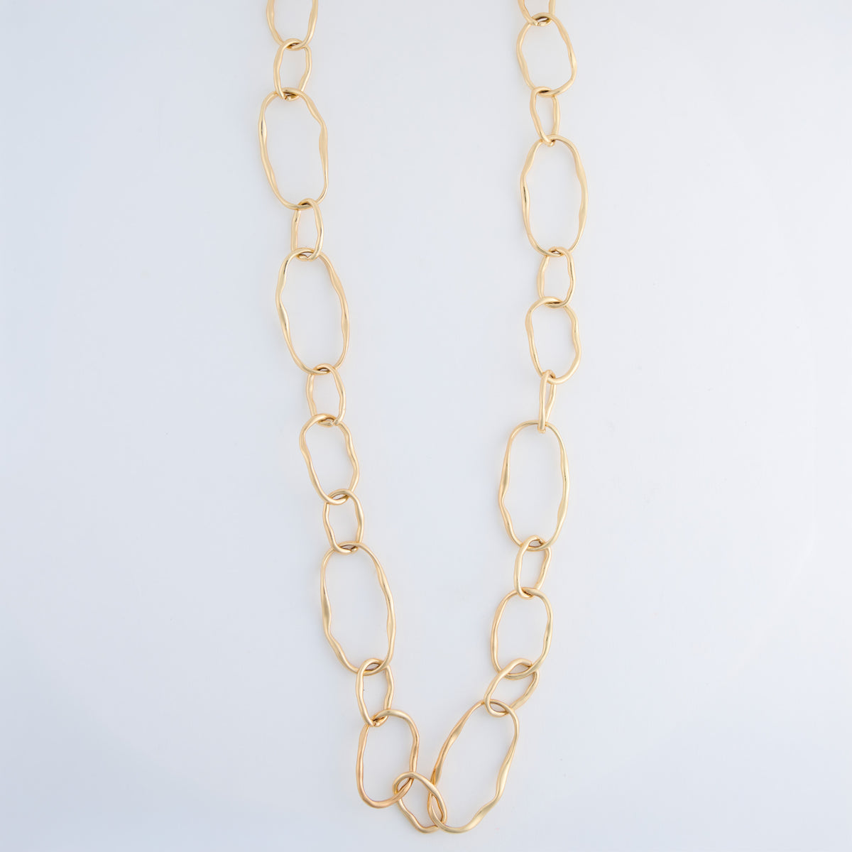 Chunky Link Necklace 40" Long Gold Elisha Necklace