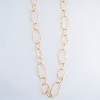 Chunky Link Necklace 40" Long Gold Elisha Necklace