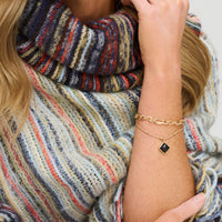 Charm Bracelet Double Row Enamel Miah Bracelet