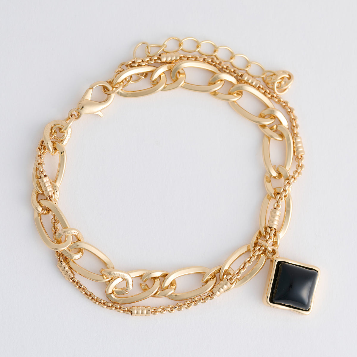 Charm Bracelet Double Row Enamel Miah Bracelet