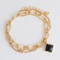 Charm Bracelet Double Row Enamel Miah Bracelet