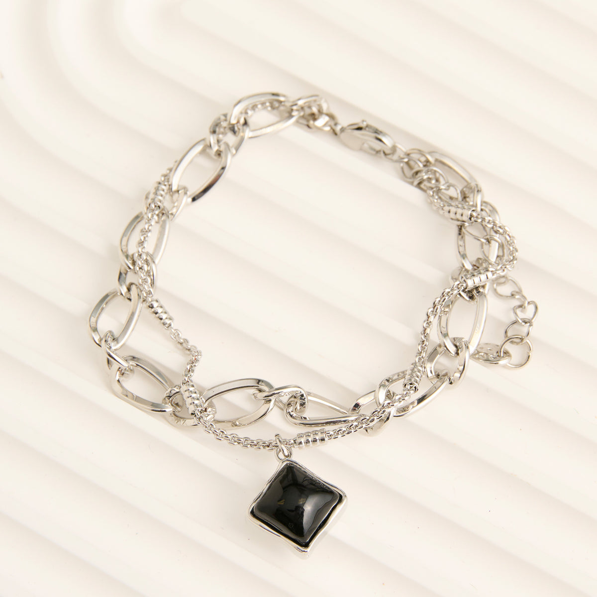 Charm Bracelet Double Row Enamel Miah Bracelet