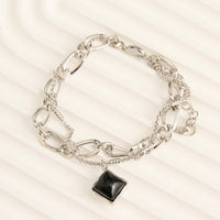 Charm Bracelet Double Row Enamel Miah Bracelet