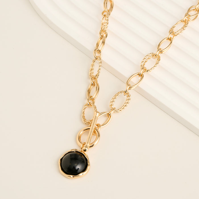Pendant Necklace 17" Charm Chunky Enamel Emmaline Necklace