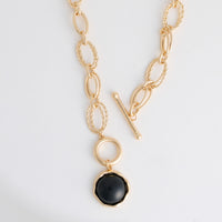 Pendant Necklace 17" Charm Chunky Enamel Emmaline Necklace