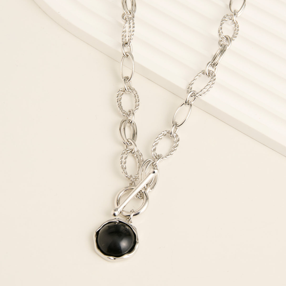 Pendant Necklace 17" Charm Chunky Enamel Emmaline Necklace
