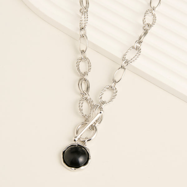 Pendant Necklace 17" Charm Chunky Enamel Emmaline Necklace