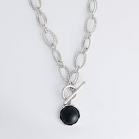 Pendant Necklace 17" Charm Chunky Enamel Emmaline Necklace
