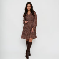 Swing Dress Ruffle Tiered V-Neck Millie Dress