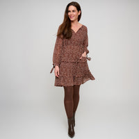 Swing Dress Ruffle Tiered V-Neck Millie Dress