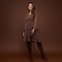 Swing Dress Ruffle Tiered V-Neck Millie Dress
