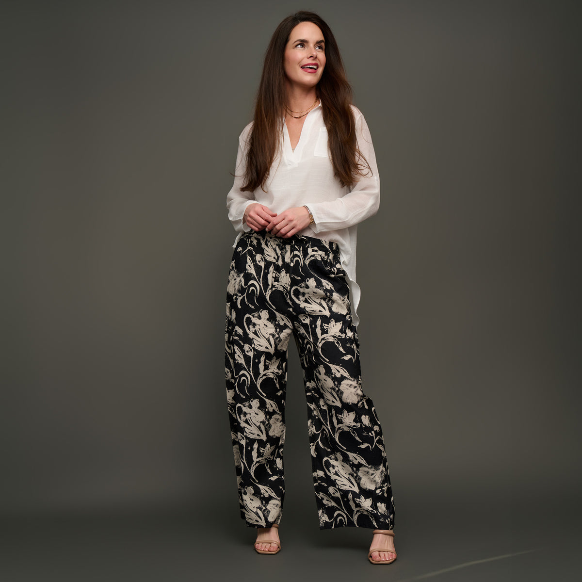 Wide Leg Cargo Pants Hammered Satin Laine Pant