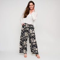 Wide Leg Cargo Pants Hammered Satin Laine Pant
