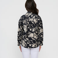Button Up Top Hammered Satin Odessa Blouse