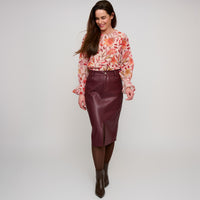 Ruffle Cuff Blouse Poly Georgette Cambria Top