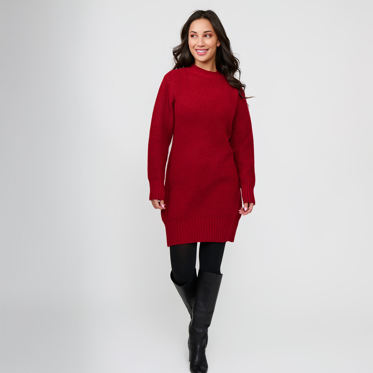 Sweater Dress Chunky Knit Long Sleeve Sidney Dress