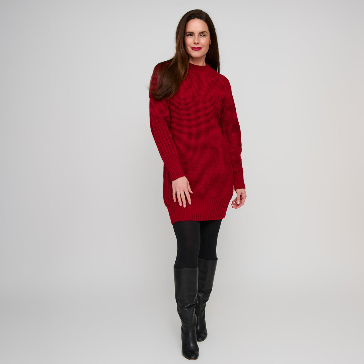 Sweater Dress Chunky Knit Long Sleeve Sidney Dress