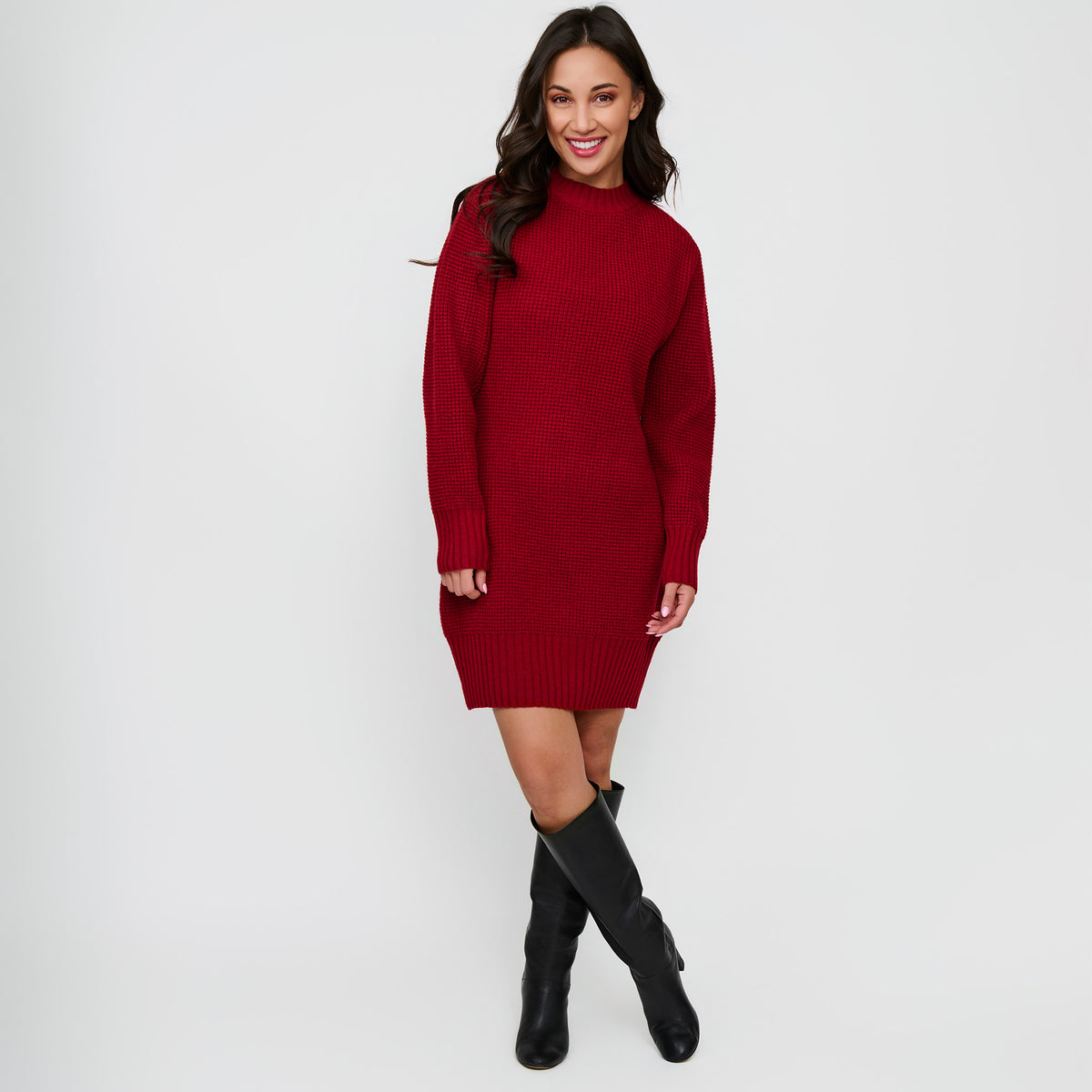 Sweater Dress Chunky Knit Long Sleeve Sidney Dress