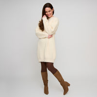Sweater Dress Fuzzy Knit Long Sleeve Jovie Dress