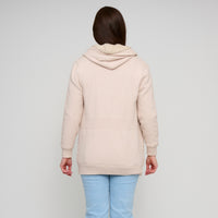 Cable Knit Zip Long Sleeve Hoodie Pom Chloe Sweater