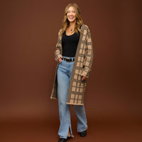 Plaid Cardigan Houndstooth Shaye Sweater