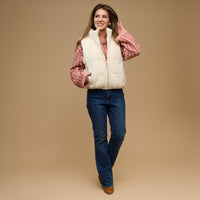 Gingham Knit Sweater Wide Sleeve Dani Sweater