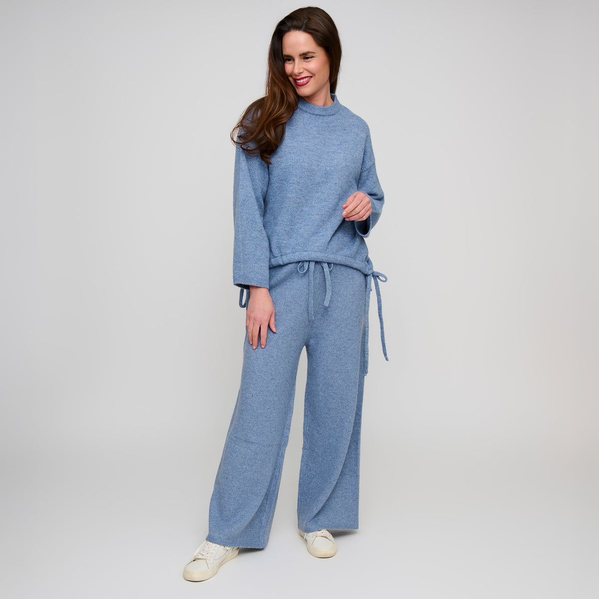 Drawstring Hem Sweater Wide Long Sleeve Sloane Sweater