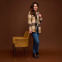 Plaid Flannel Shacket Long Sleeve Lennie Button Front Jacket