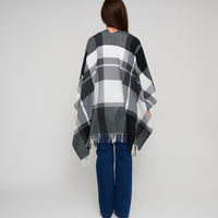 Plaid Wrap Open Front Fringe One Size Alora Shawl
