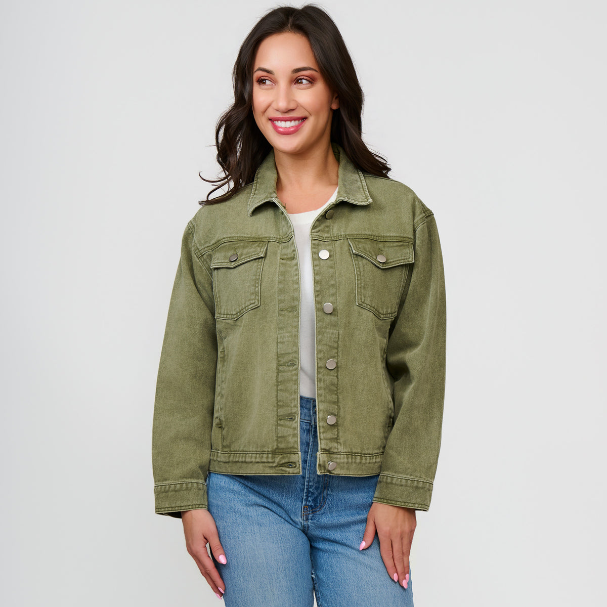 Denim Jacket Button Front Mika Jacket