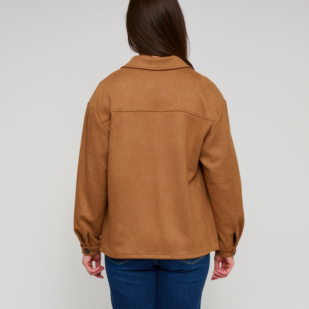 Faux Suede Jacket Button Front Avalon Jacket
