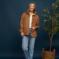Faux Suede Jacket Button Front Avalon Jacket