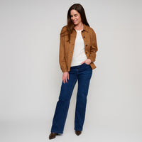Faux Suede Jacket Button Front Avalon Jacket