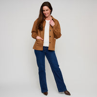 Faux Suede Jacket Button Front Avalon Jacket