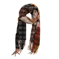 Plaid Scarf Fringe Tartan Brushed Acrylic Callen Wrap